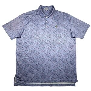 Peter Millar Summer Comfort Oakmont Country Club Mens XL Blue Cocktail Golf Polo